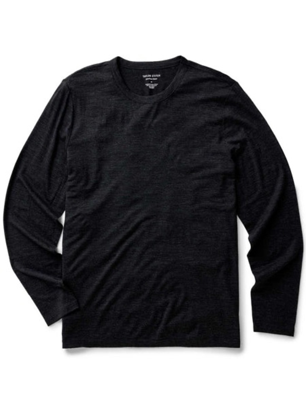 Taylor Stitch Merino Long Sleeve Tee Shirt Heather Black Mens 42 Base Layer - Picture 1 of 8